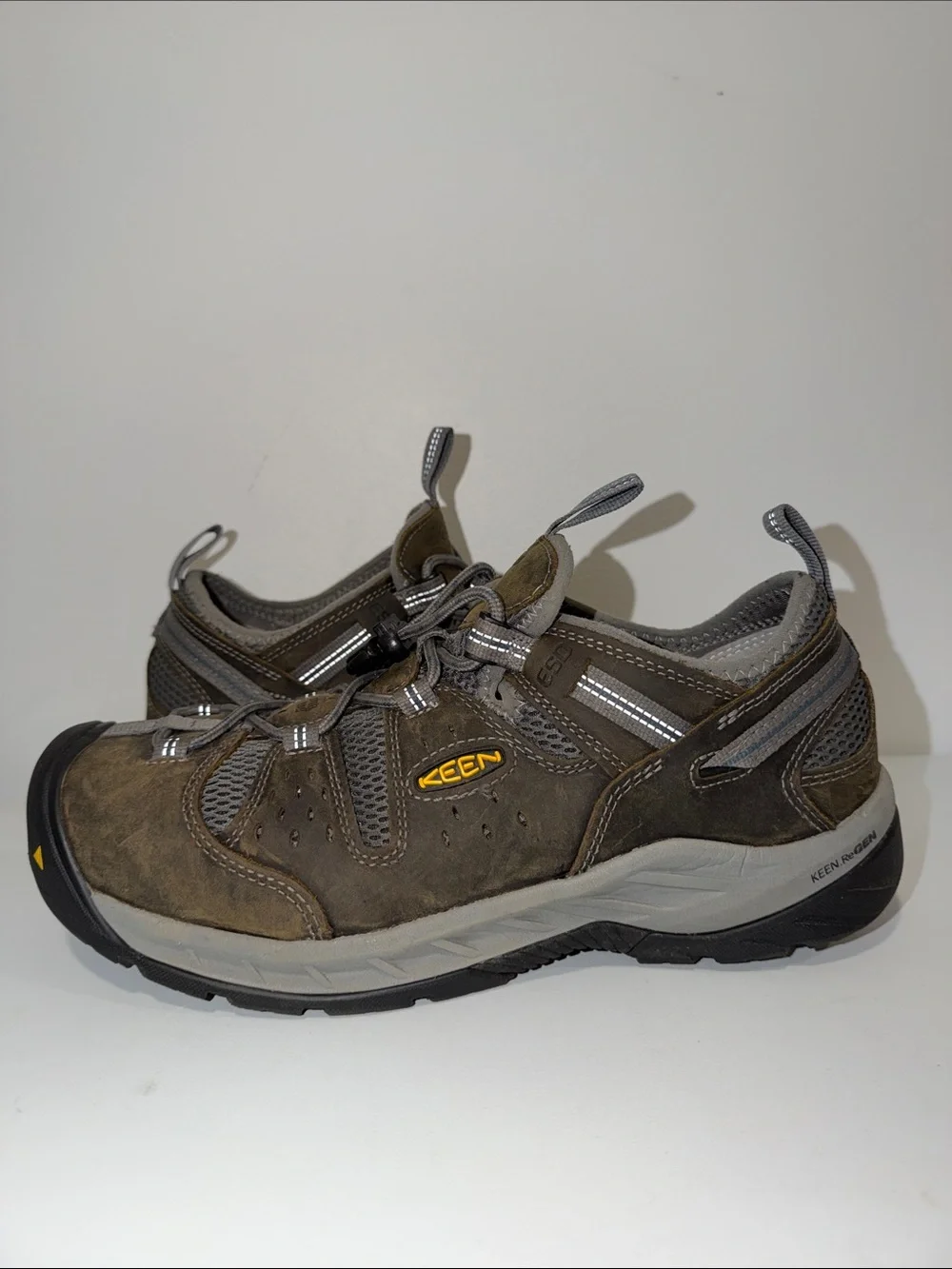 KEEN 13EE Gargoyle Navy Utility Men's Atlanta Cool II ESD Steel Toe Hiker Boots